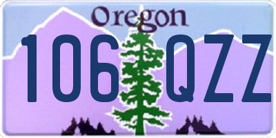 OR license plate 106QZZ