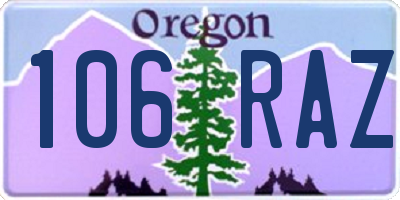 OR license plate 106RAZ
