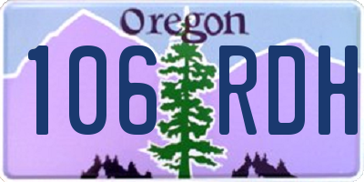 OR license plate 106RDH