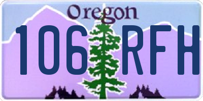 OR license plate 106RFH