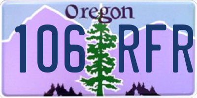 OR license plate 106RFR
