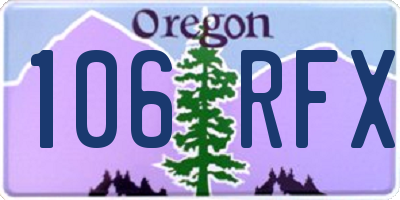 OR license plate 106RFX