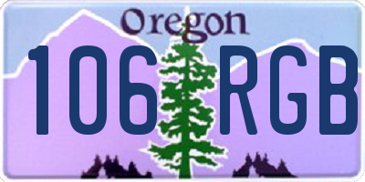OR license plate 106RGB