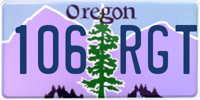 OR license plate 106RGT