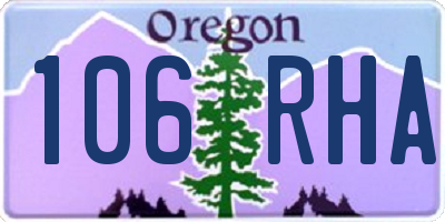 OR license plate 106RHA