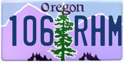 OR license plate 106RHM