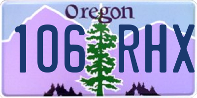 OR license plate 106RHX