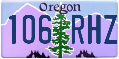 OR license plate 106RHZ
