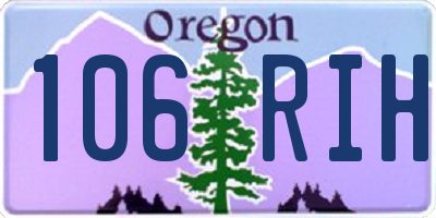 OR license plate 106RIH