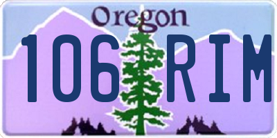 OR license plate 106RIM