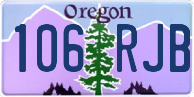 OR license plate 106RJB