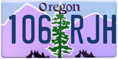 OR license plate 106RJH