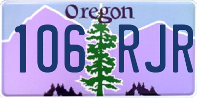 OR license plate 106RJR