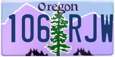 OR license plate 106RJW