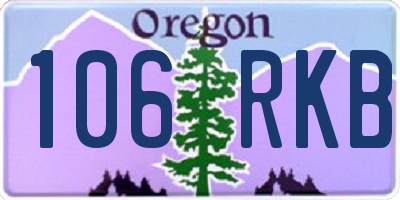 OR license plate 106RKB