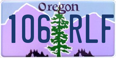 OR license plate 106RLF