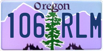 OR license plate 106RLM
