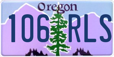 OR license plate 106RLS