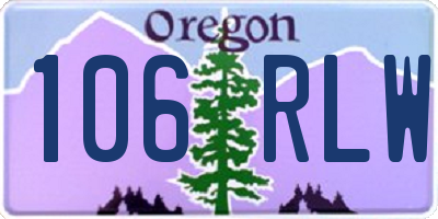 OR license plate 106RLW