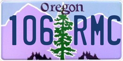 OR license plate 106RMC