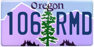 OR license plate 106RMD