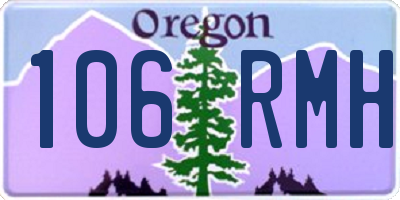 OR license plate 106RMH