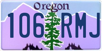 OR license plate 106RMJ