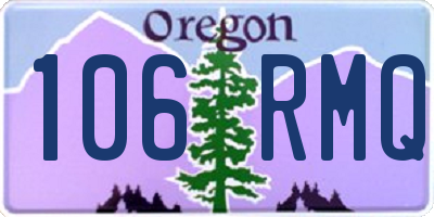 OR license plate 106RMQ