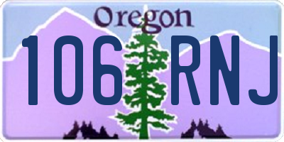 OR license plate 106RNJ