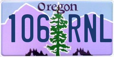 OR license plate 106RNL