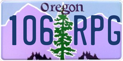 OR license plate 106RPG