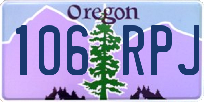 OR license plate 106RPJ