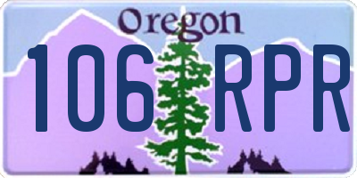 OR license plate 106RPR