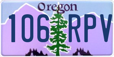 OR license plate 106RPV