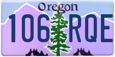 OR license plate 106RQE
