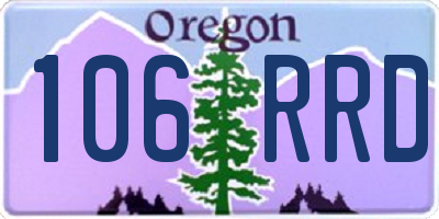 OR license plate 106RRD