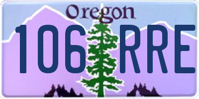 OR license plate 106RRE