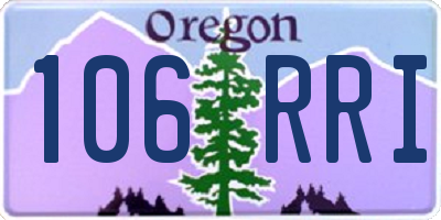 OR license plate 106RRI