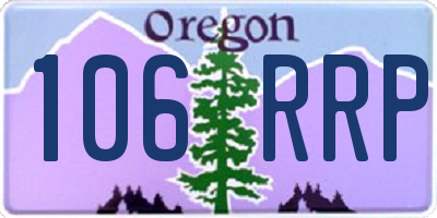 OR license plate 106RRP