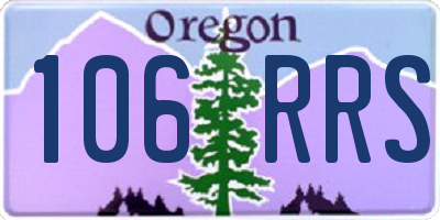 OR license plate 106RRS