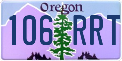 OR license plate 106RRT
