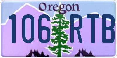 OR license plate 106RTB
