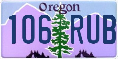OR license plate 106RUB