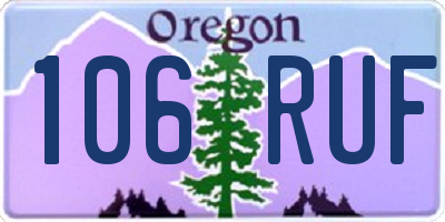 OR license plate 106RUF