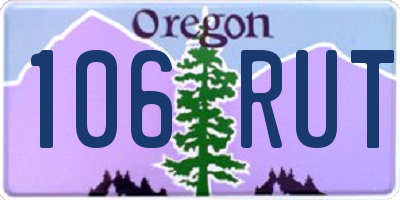 OR license plate 106RUT