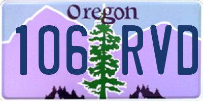 OR license plate 106RVD