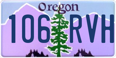 OR license plate 106RVH
