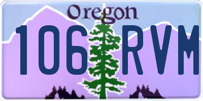 OR license plate 106RVM