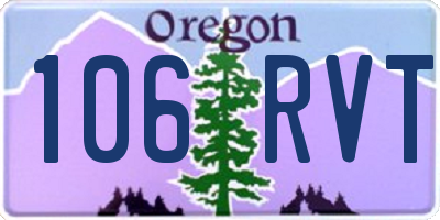 OR license plate 106RVT