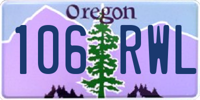 OR license plate 106RWL